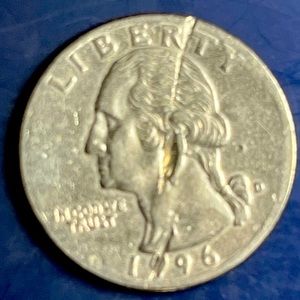ERROR 1996: D Quarter Struck coin